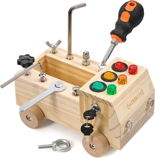 Interactive Montessori LED Busy Board for Kids