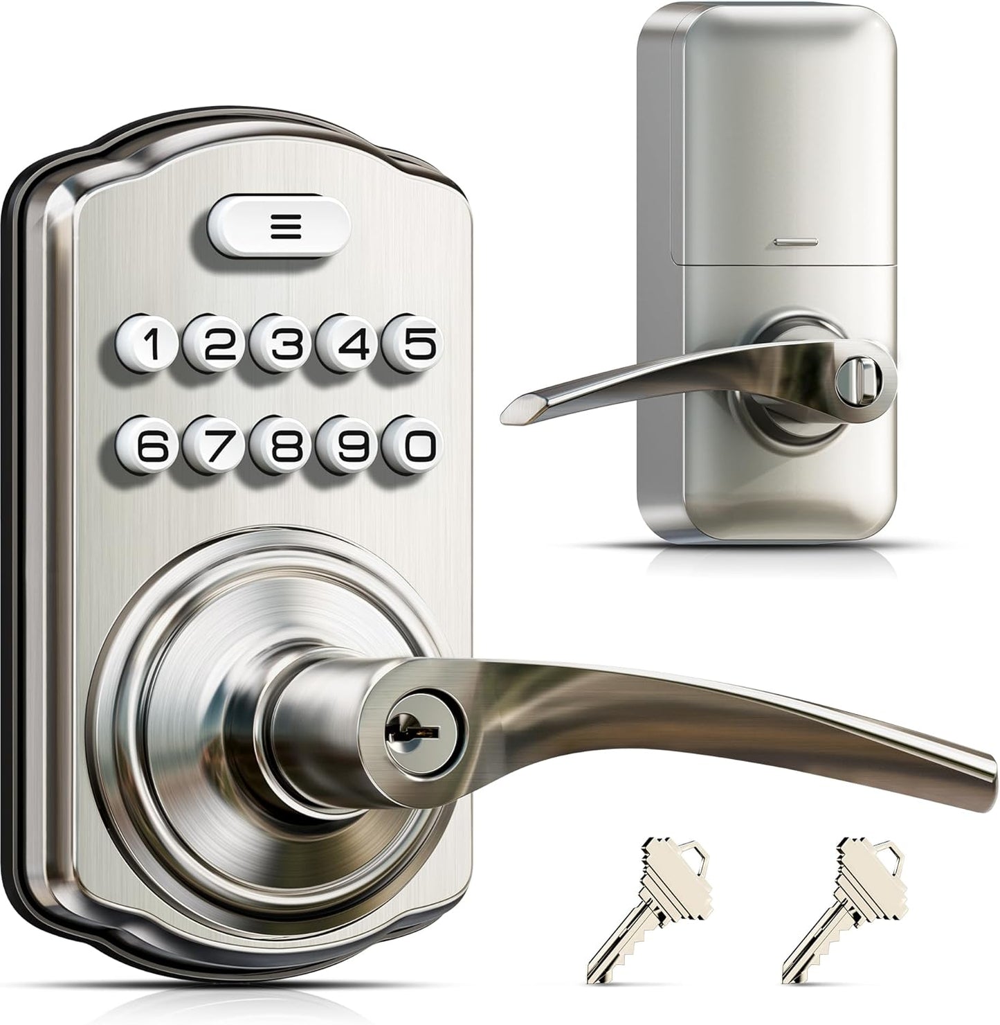 Veise Keypad Door Lock with Handle for Keyless Entry Security