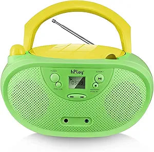 hPlay Gummy Portable CD Player Boombox with AM FM Radio