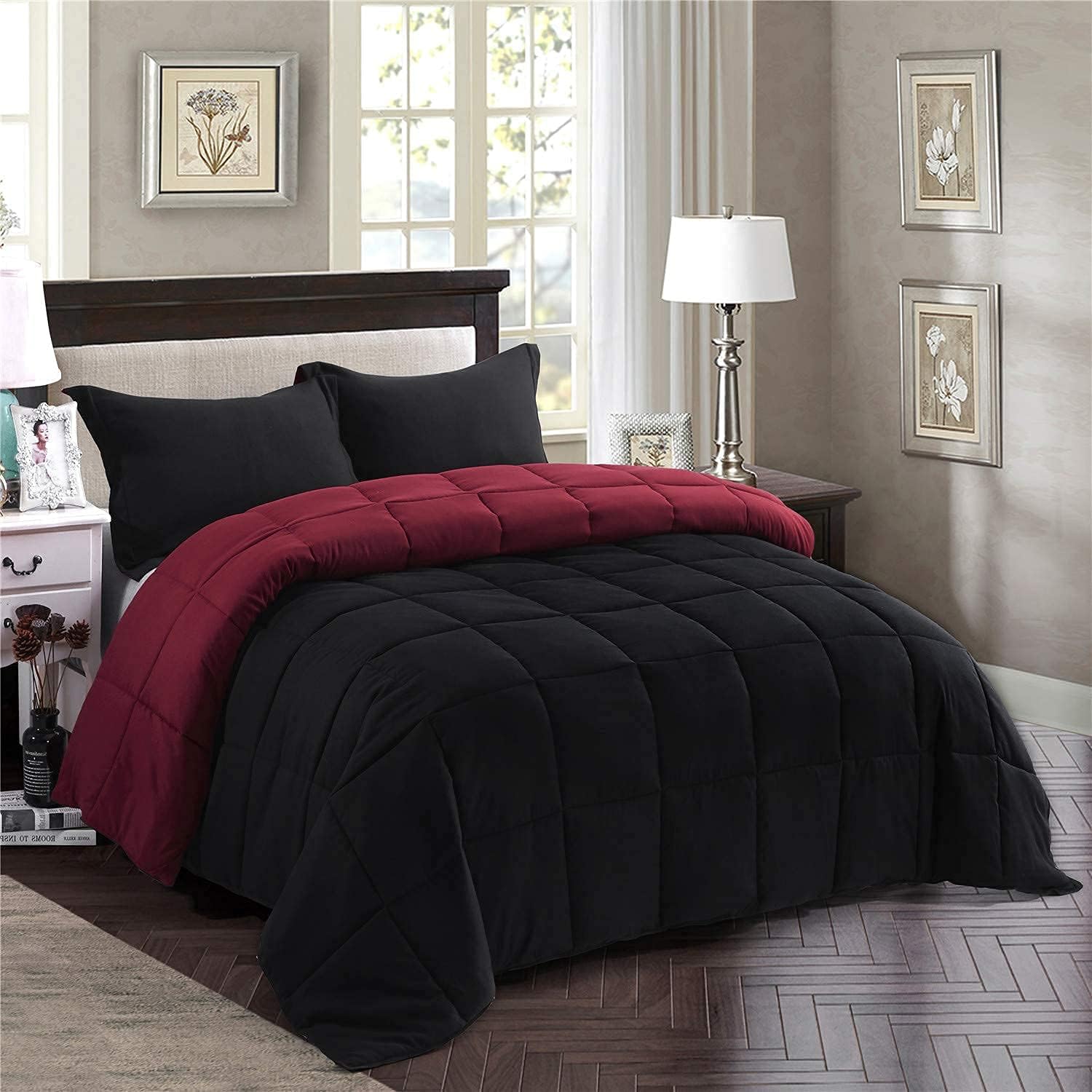 HIG 3pc Down Alternative Comforter Set - All Season Reversible