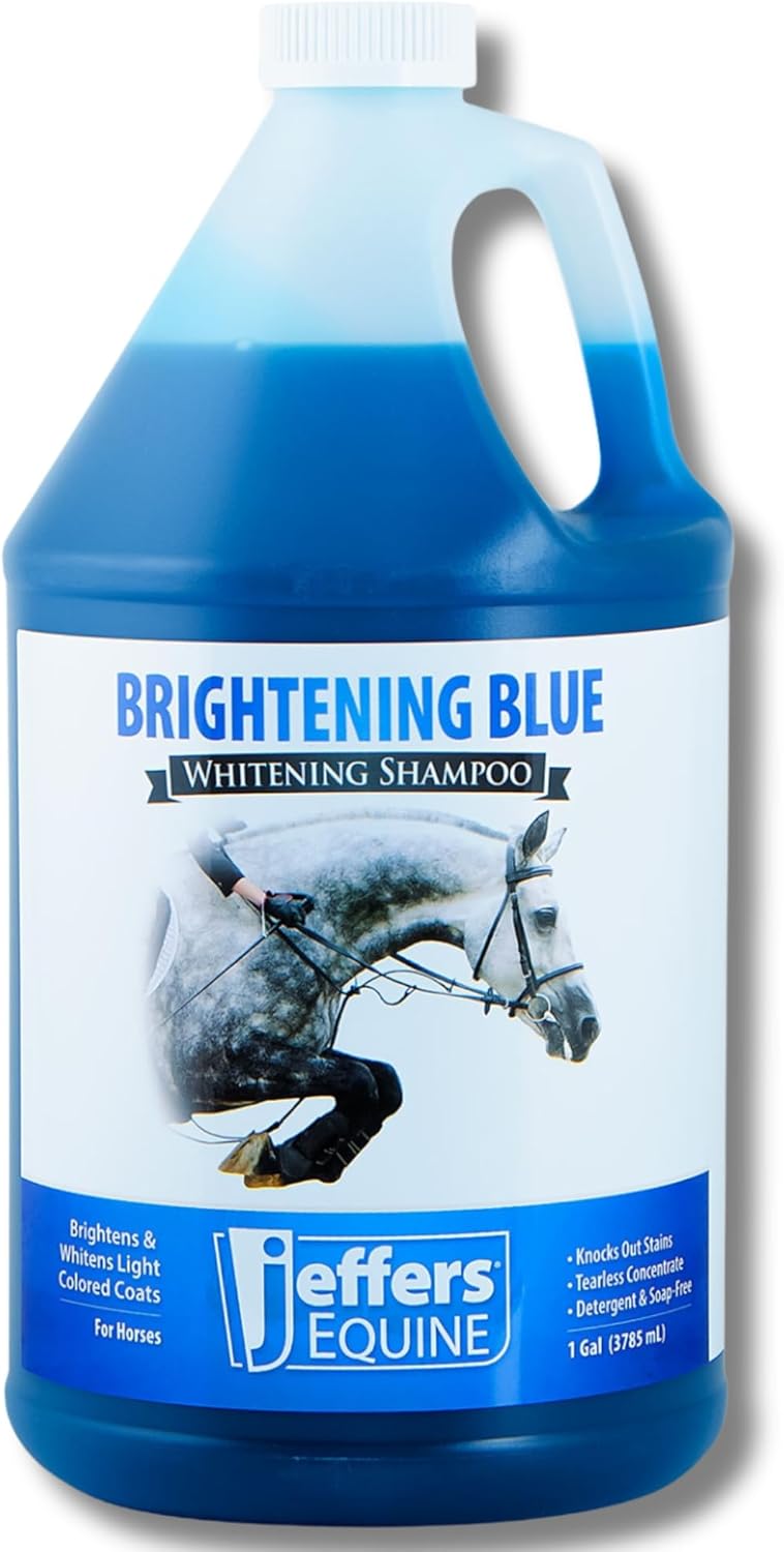 Jeffers Equine Brightening Blue Shampoo for Horses - 1 Gallon