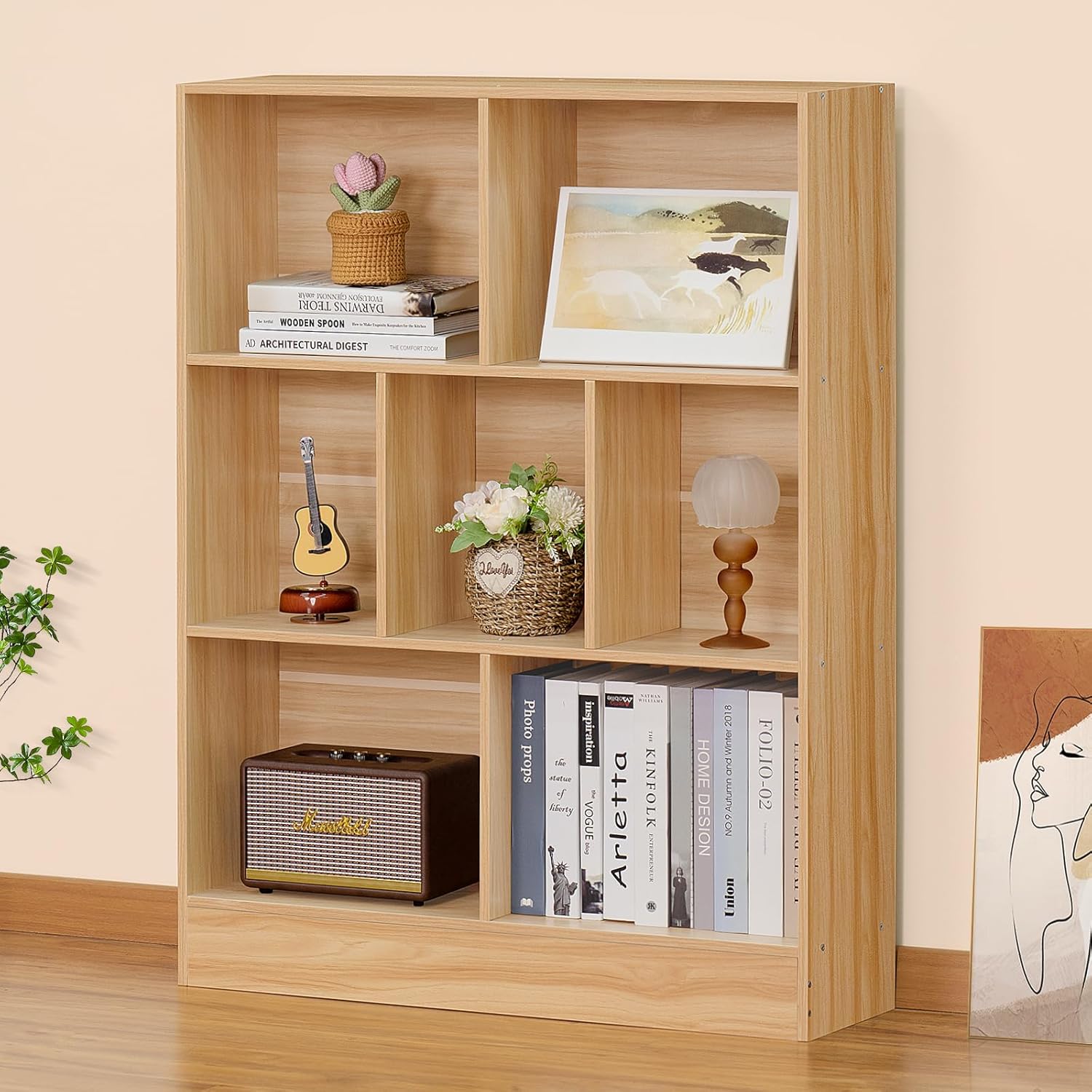 Mid-Century Modern 3 Tier Bookshelf for Stylish Storage