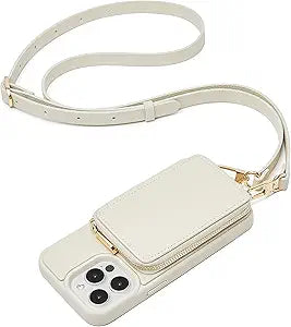 ZVE iPhone 13 Pro Max Wallet Case Crossbody with Card Holder