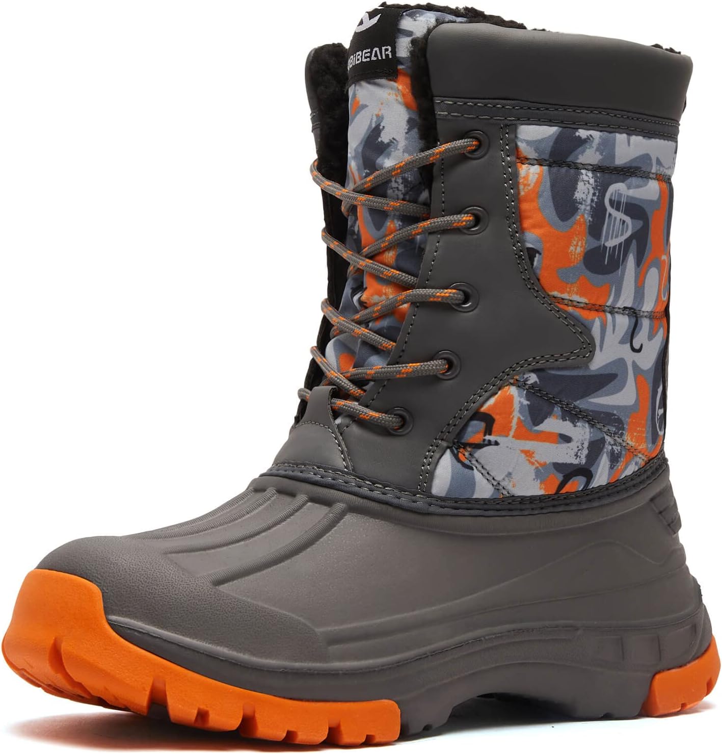 BODATU Boys' Waterproof Winter Snow Boots for Cold Weather
