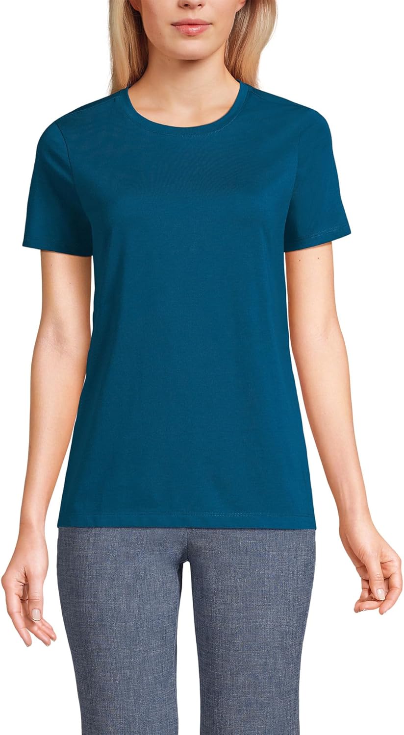 Relaxed Supima Cotton Crew Neck T-Shirt for Women - Comfort Fit