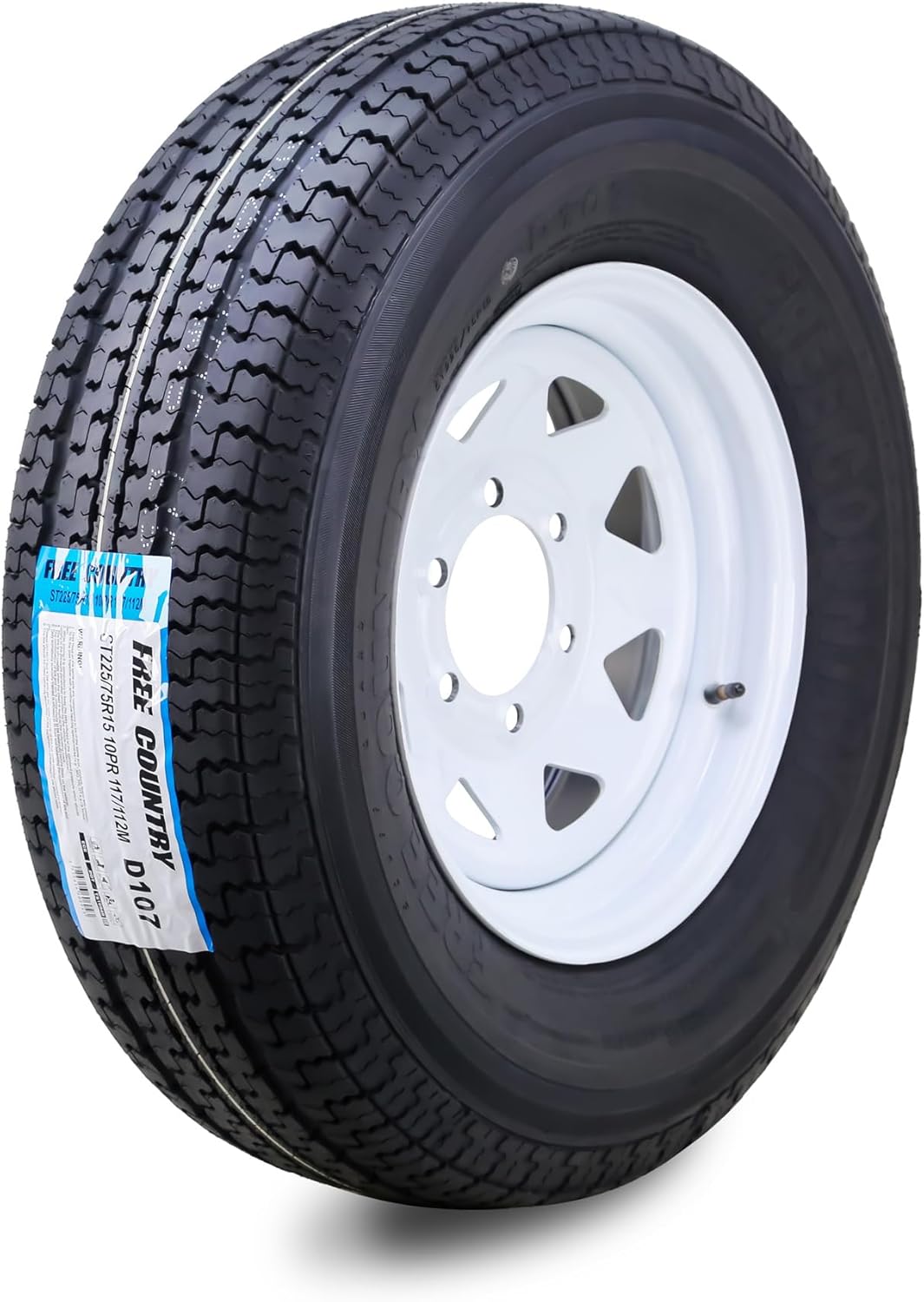 Free Country Trailer Tire Wheel Assembly ST225/75R15 for Safety