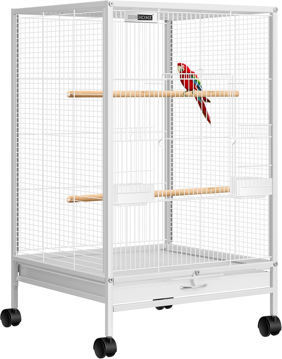 VIVOHOME 30 Inch Height Wrought Iron Bird Cage for Lovebirds