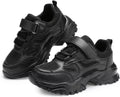 Kids Leather Lightweight Breathable Knit Running Sneakers - Easy