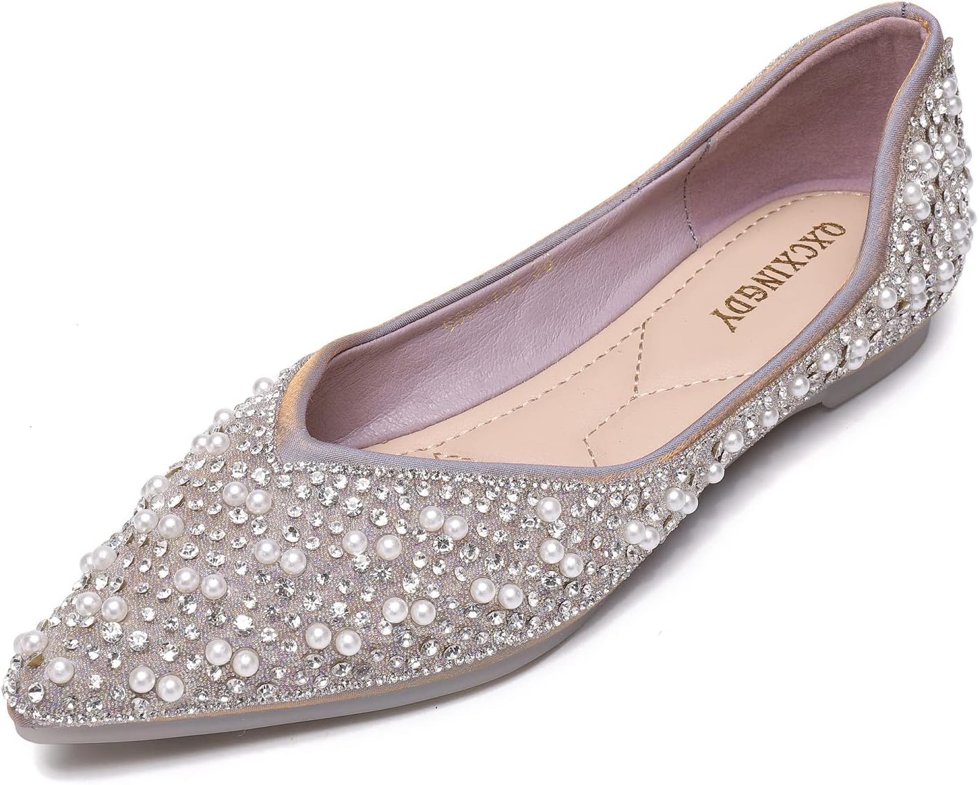 Women's Rhinestone Flats with Pointed Toe for Any Occasion