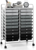 20-Drawer Rolling Cart Organizer - Mobile Storage for Crafts & Office