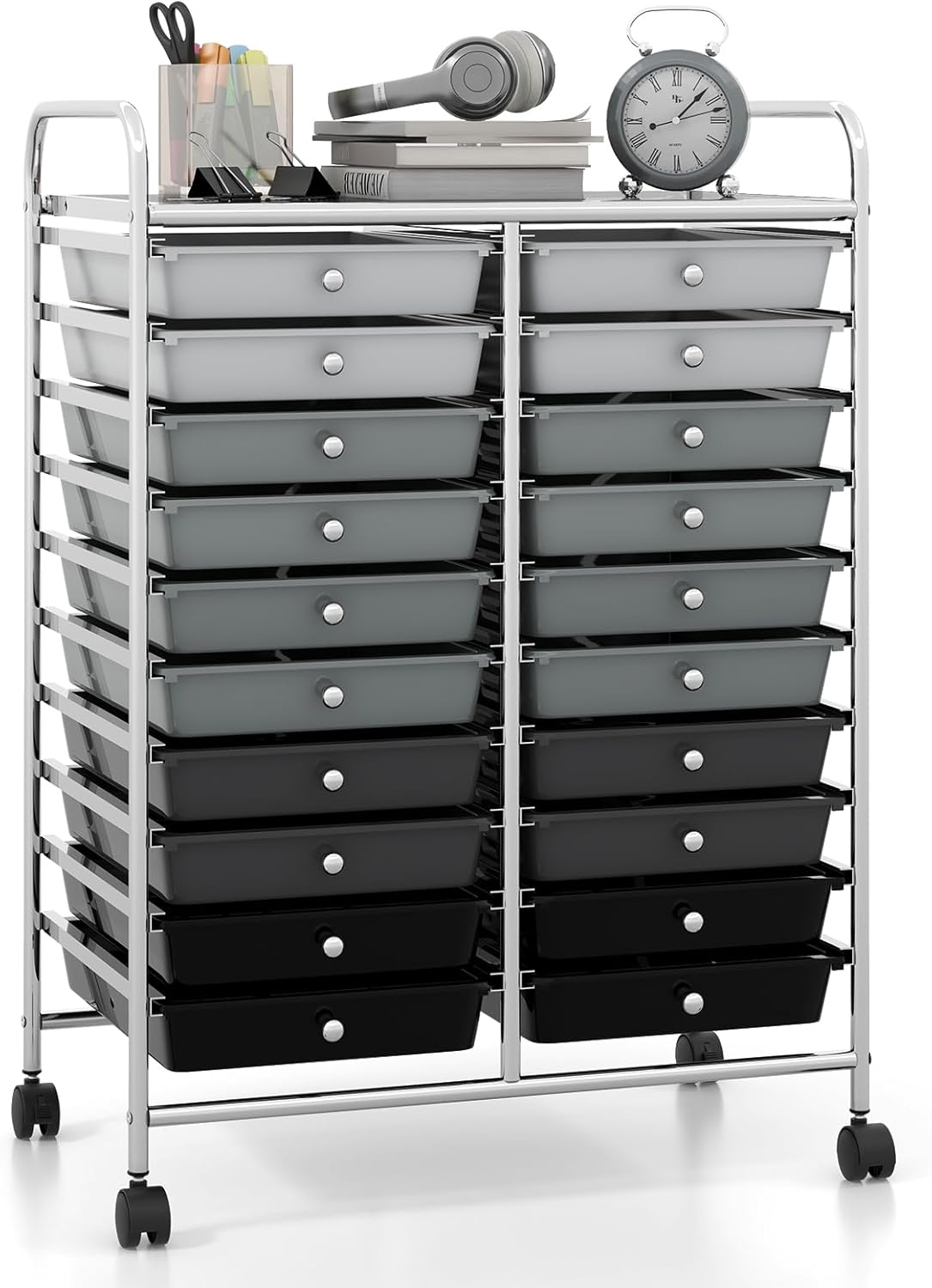 Giantex 20 Drawers Rolling Cart for Organized Storage Solutions