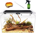 Reptile Terrarium 16in x 8in x 10in - Full View Compact Habitat