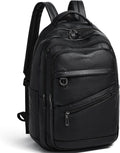 43L Backpack for Women Men - Vegan Leather Travel Backpack