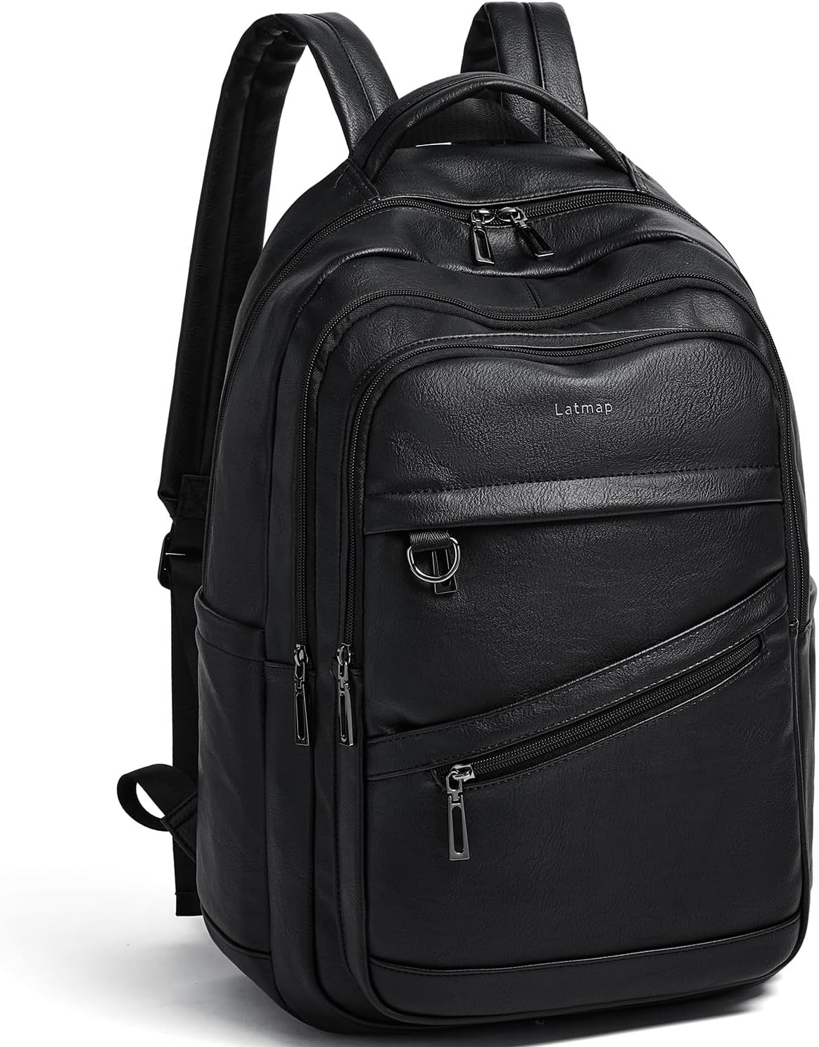 43L Vegan Leather Backpack for Travel and College Use