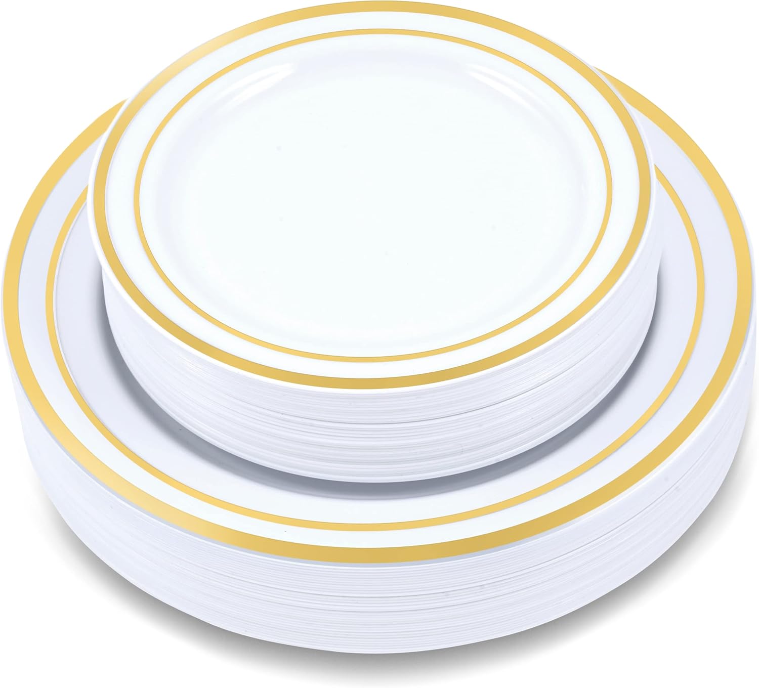 100-Piece Plastic Plates Set for Elegant Parties and Events