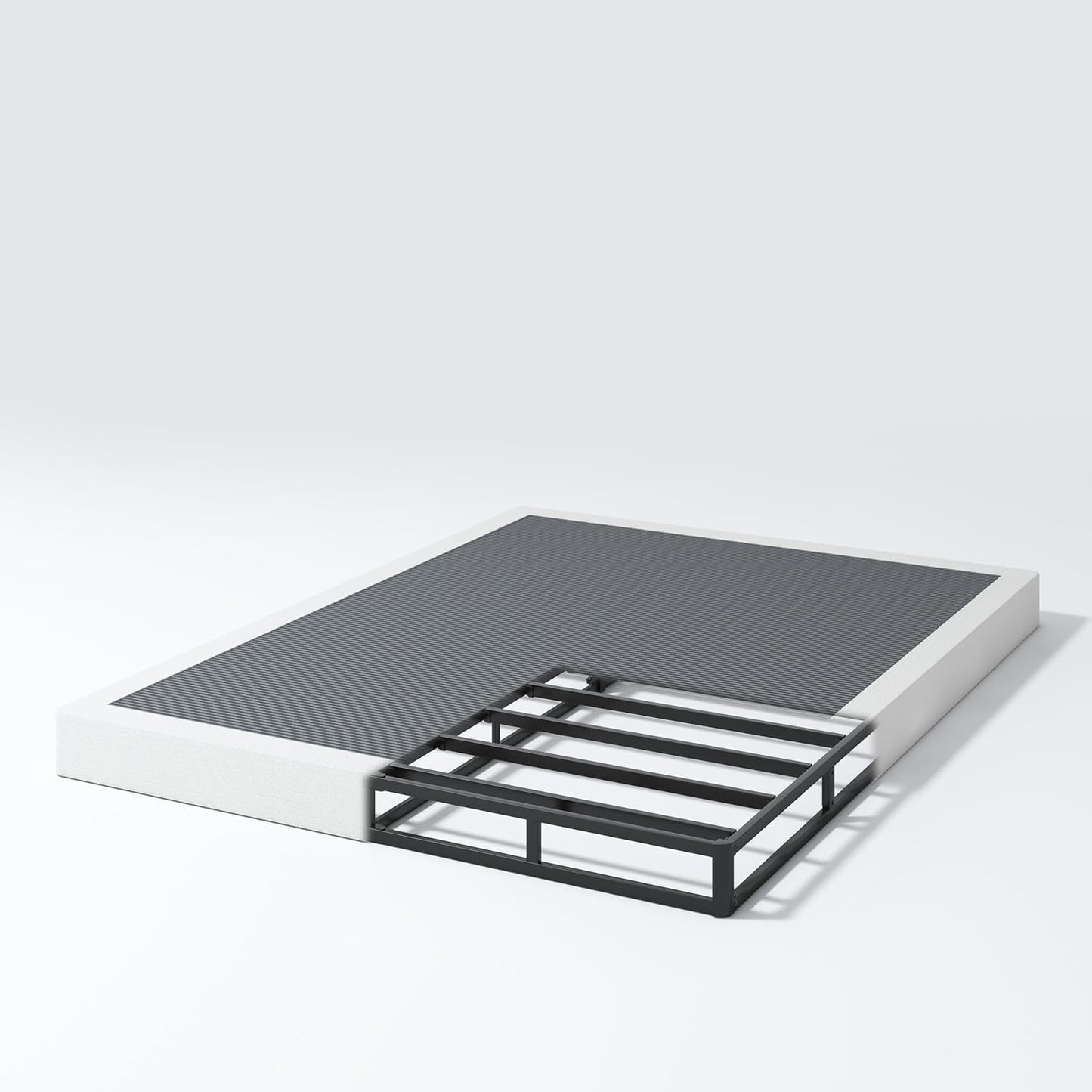 Box Spring for Full Bed, Strong Metal Frame Mattress Foundation
