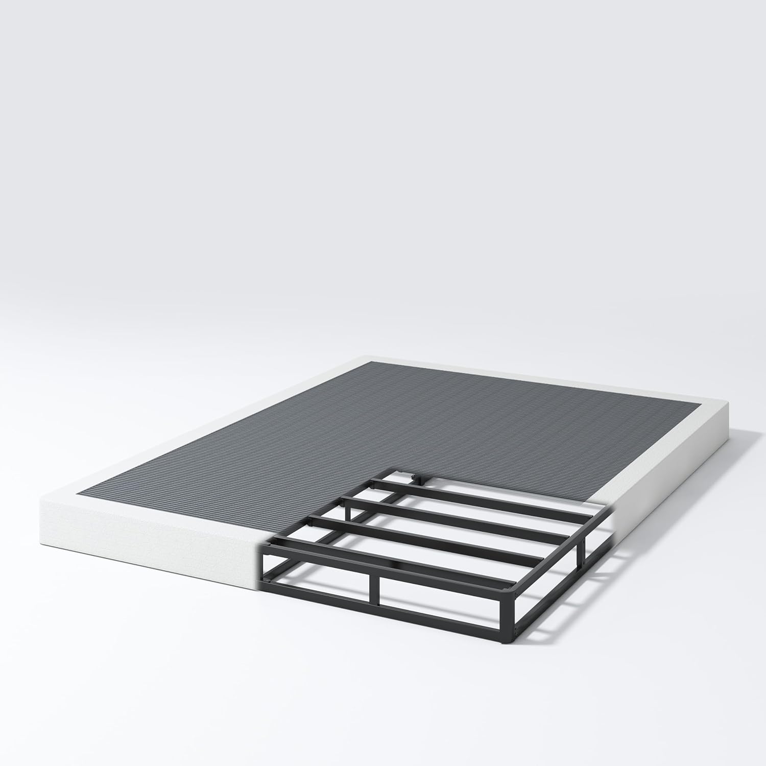 Box Spring for Full Bed, Strong Metal Frame Mattress Foundation