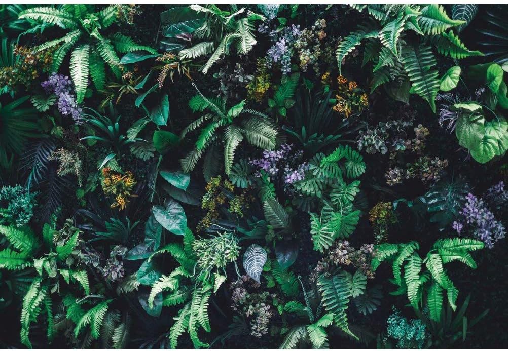 10x8ft Tropical Green Plants Backdrop for Jungle Safari Photos