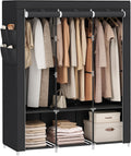 Portable Closet Wardrobe Organizer with 3 Rods and Shelves - Large