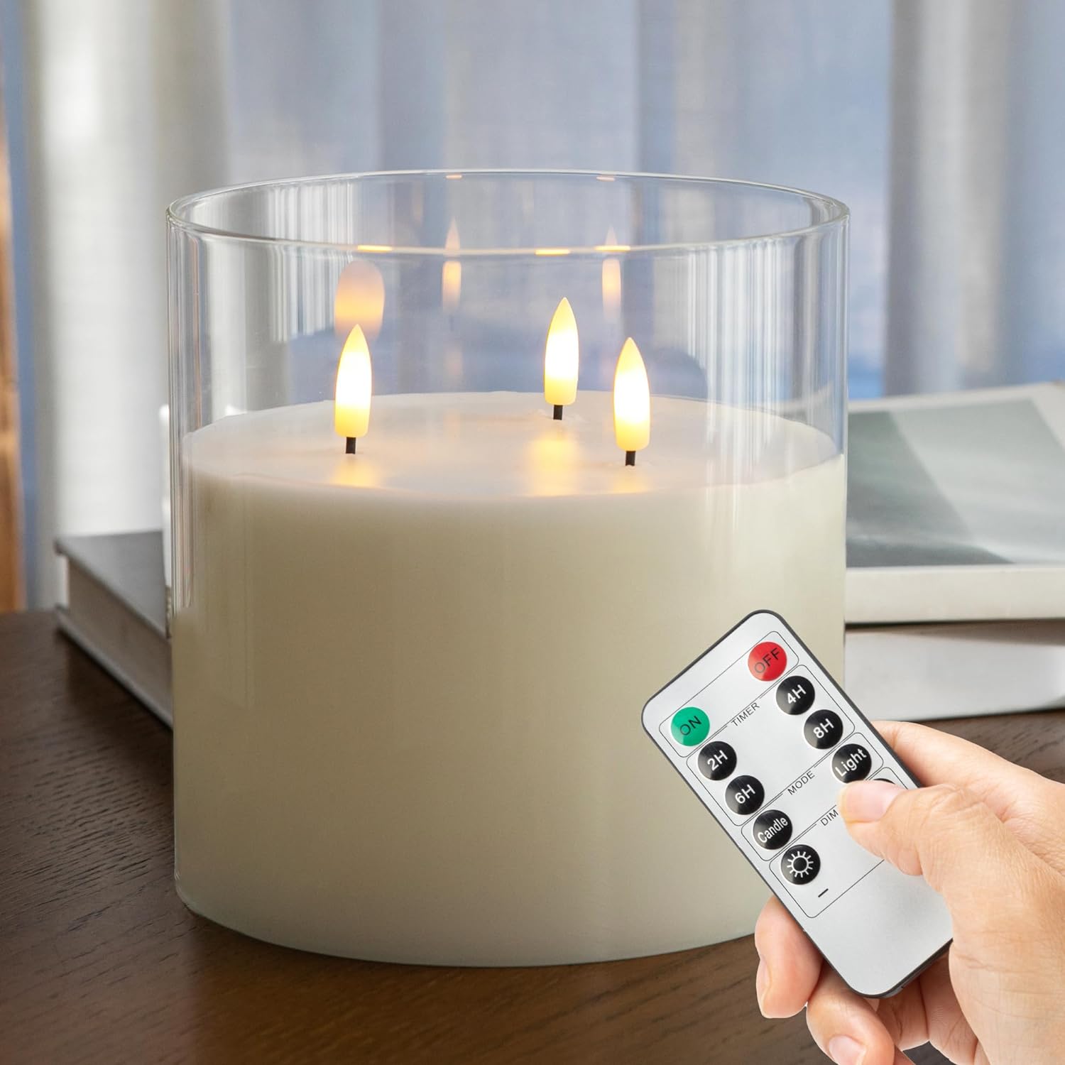 Extra Large Flameless Candles with Remote for Home Decor