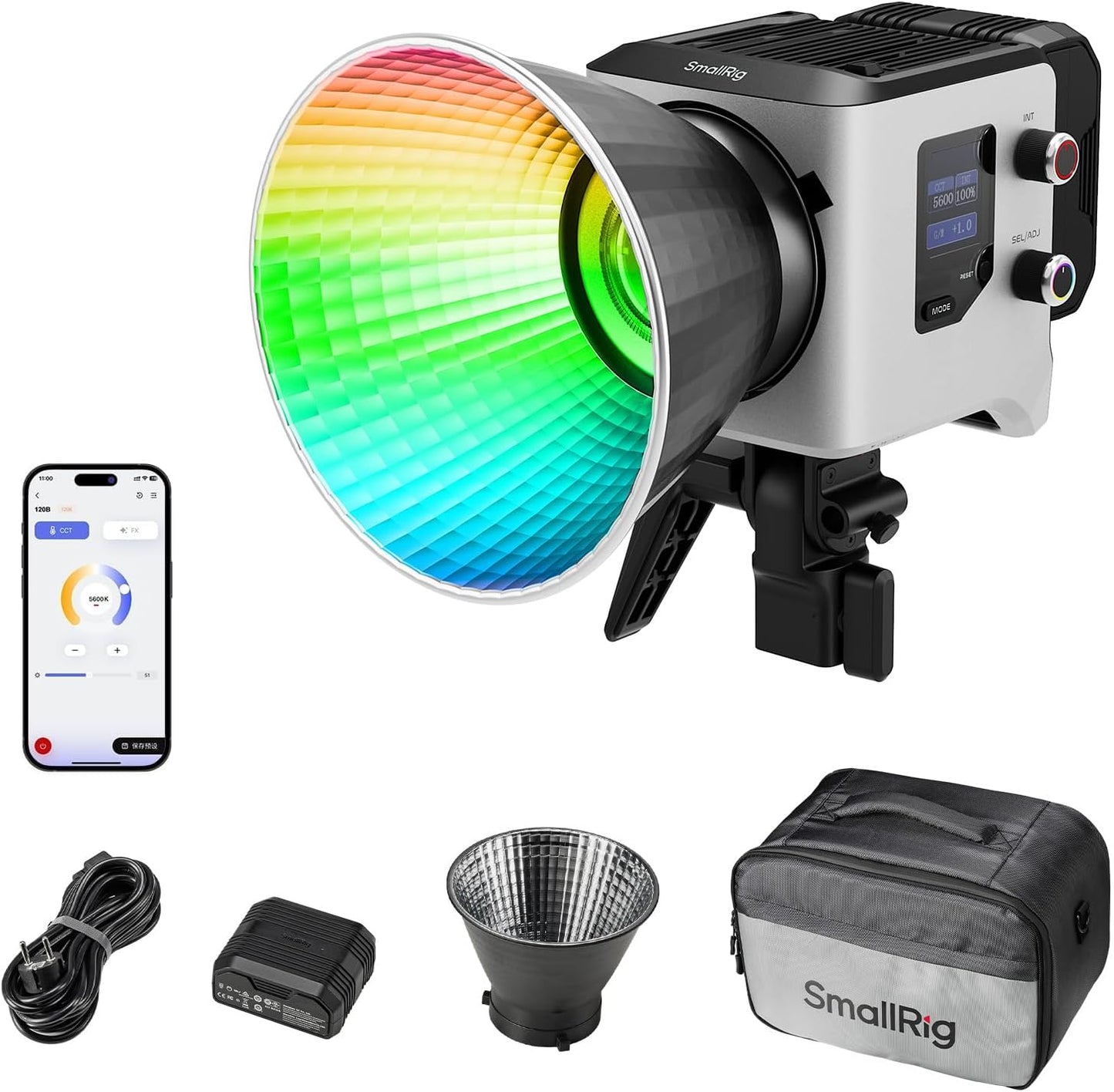 SMALLRIG RC 220C RGB COB LED Video Light for Photographers