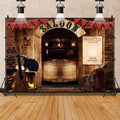 10x8ft Vintage West Saloon Backdrop - Retro Western Photo Booth