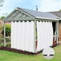 Outdoor Curtains 110x84 in Waterproof Windproof Patio Curtain - White