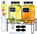 1 Gallon Glass Drink Dispensers for Parties - Stable Glass Beverage