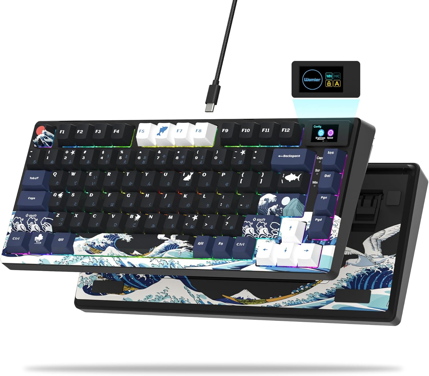 Wired Hot Swappable RGB Gaming Keyboard | XVX Womier S-K80