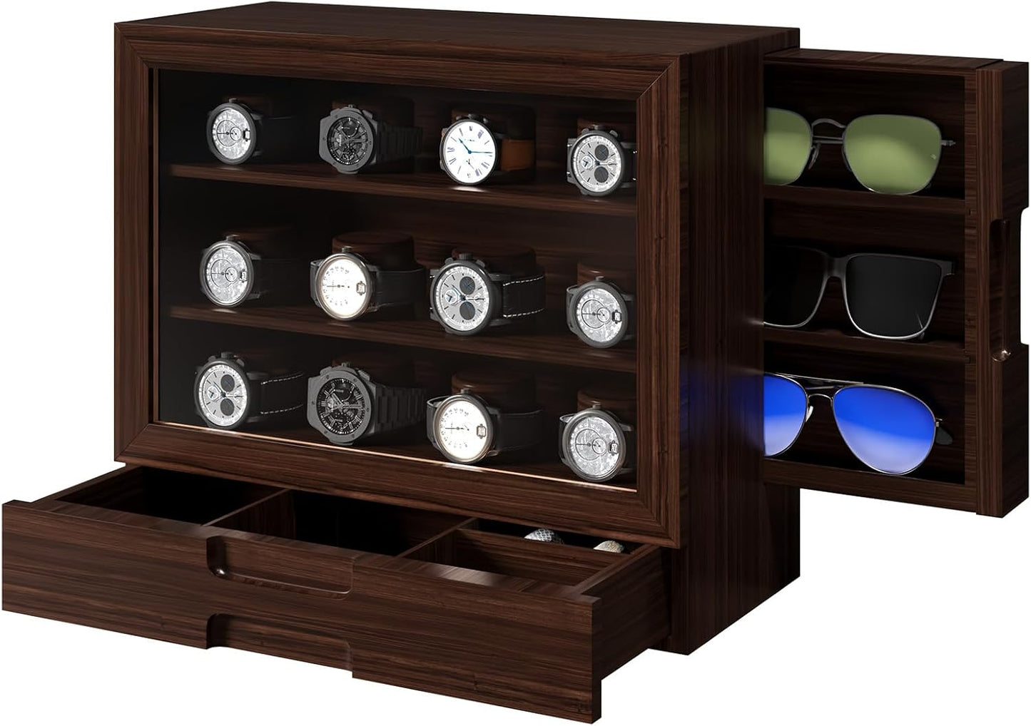 Vertical Storage Watch & Sunglass Display Case
