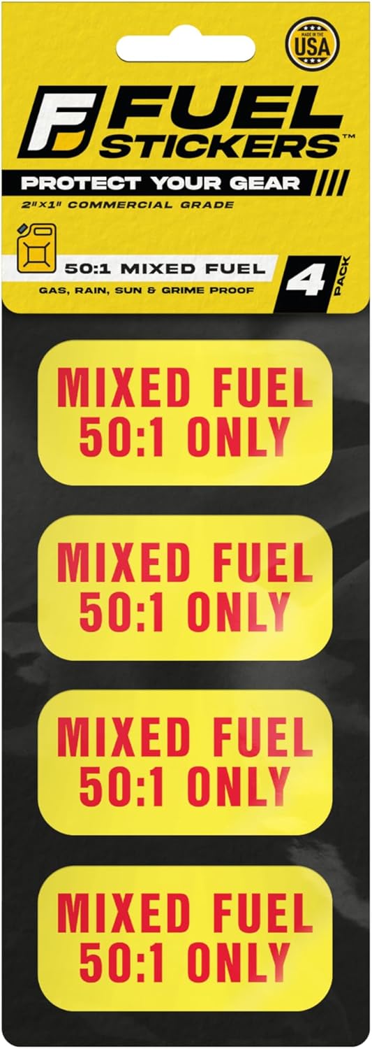 Mixed Fuel Stickers 50:1 for Outdoor Power Equipment Safety