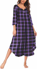 Ekouaer Long Nightgown for Women Maxi Sleep Dress - Comfortable Full