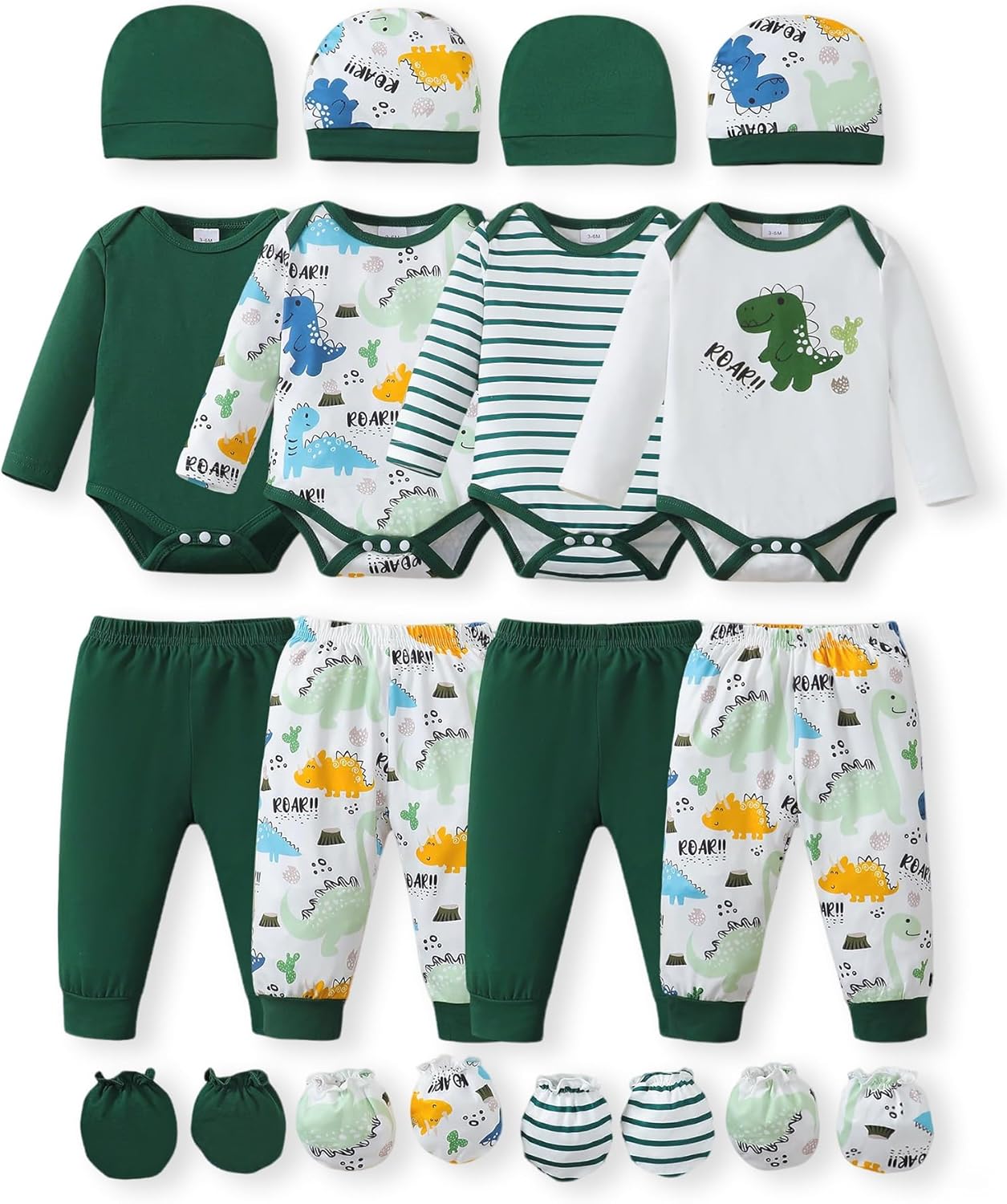 NZRVAWS Newborn Baby Clothes Set for Boys and Girls 0-18 Months