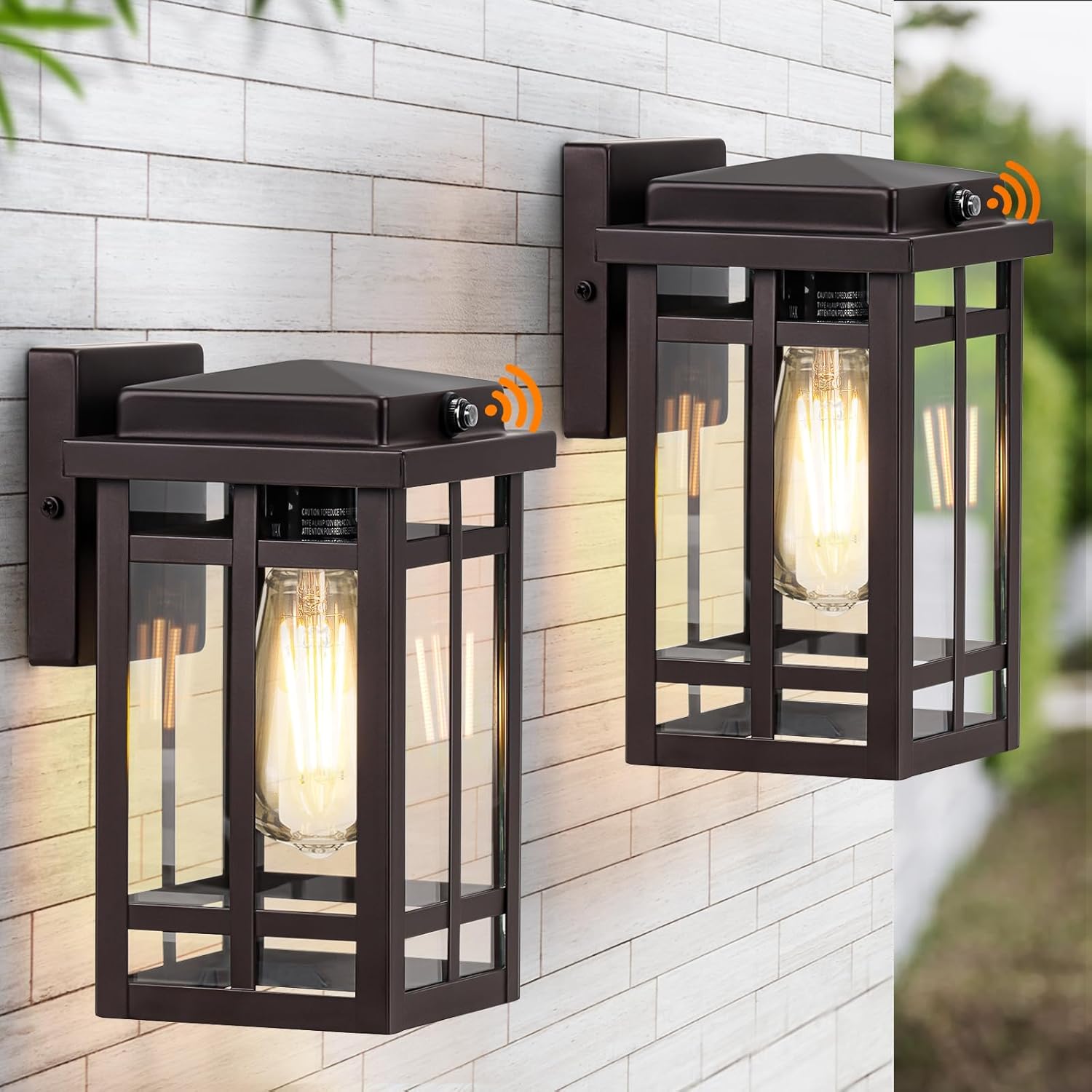 Dusk to Dawn Outdoor Wall Light 2 Packs for Modern Homes