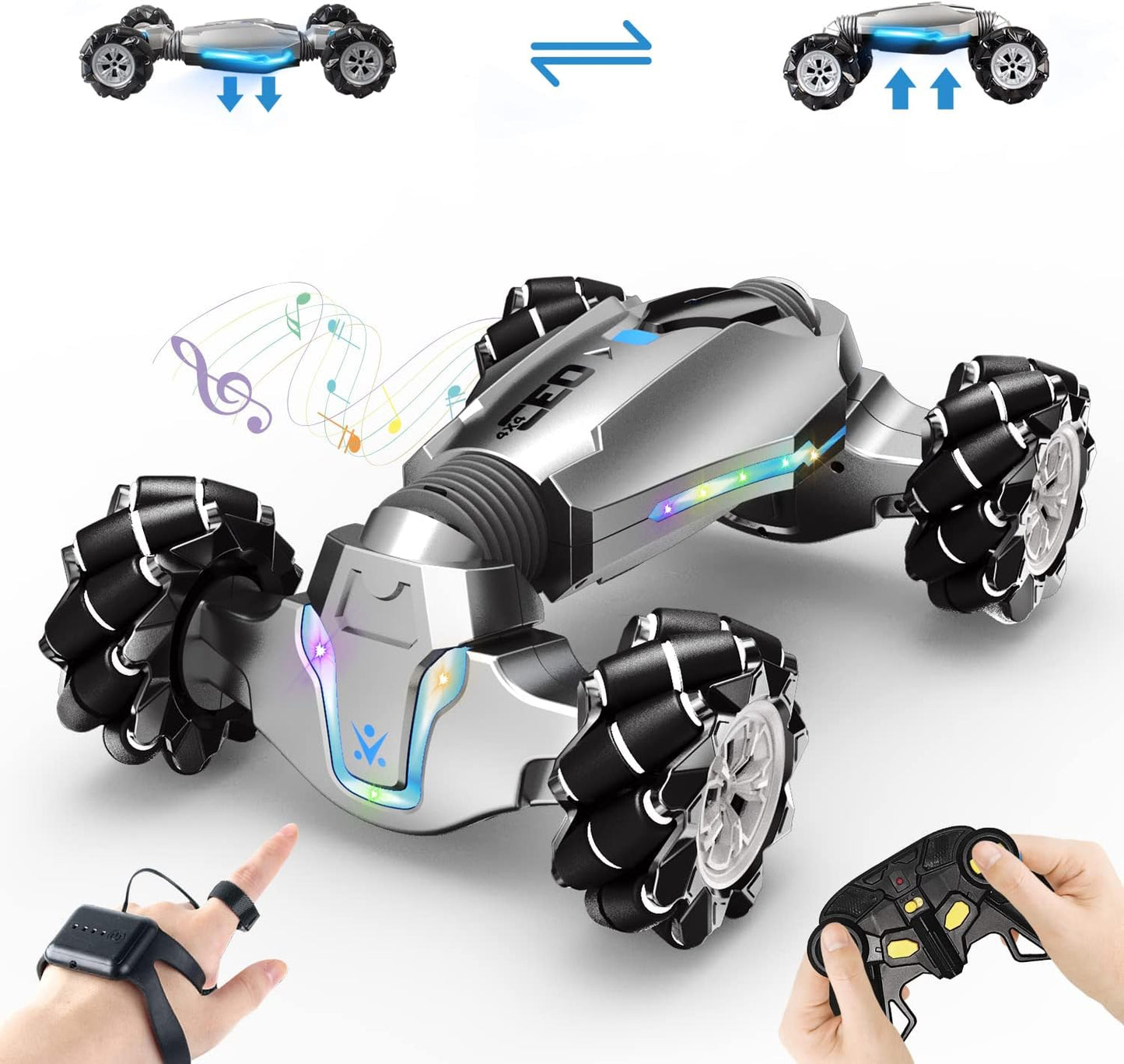 1:10 Scale Gesture Sensing RC Stunt Car for All Terrains Fun