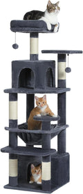 PAWZ Road Cat Tree 53.5 in Tall Cat Tower - Spacious Hammocks