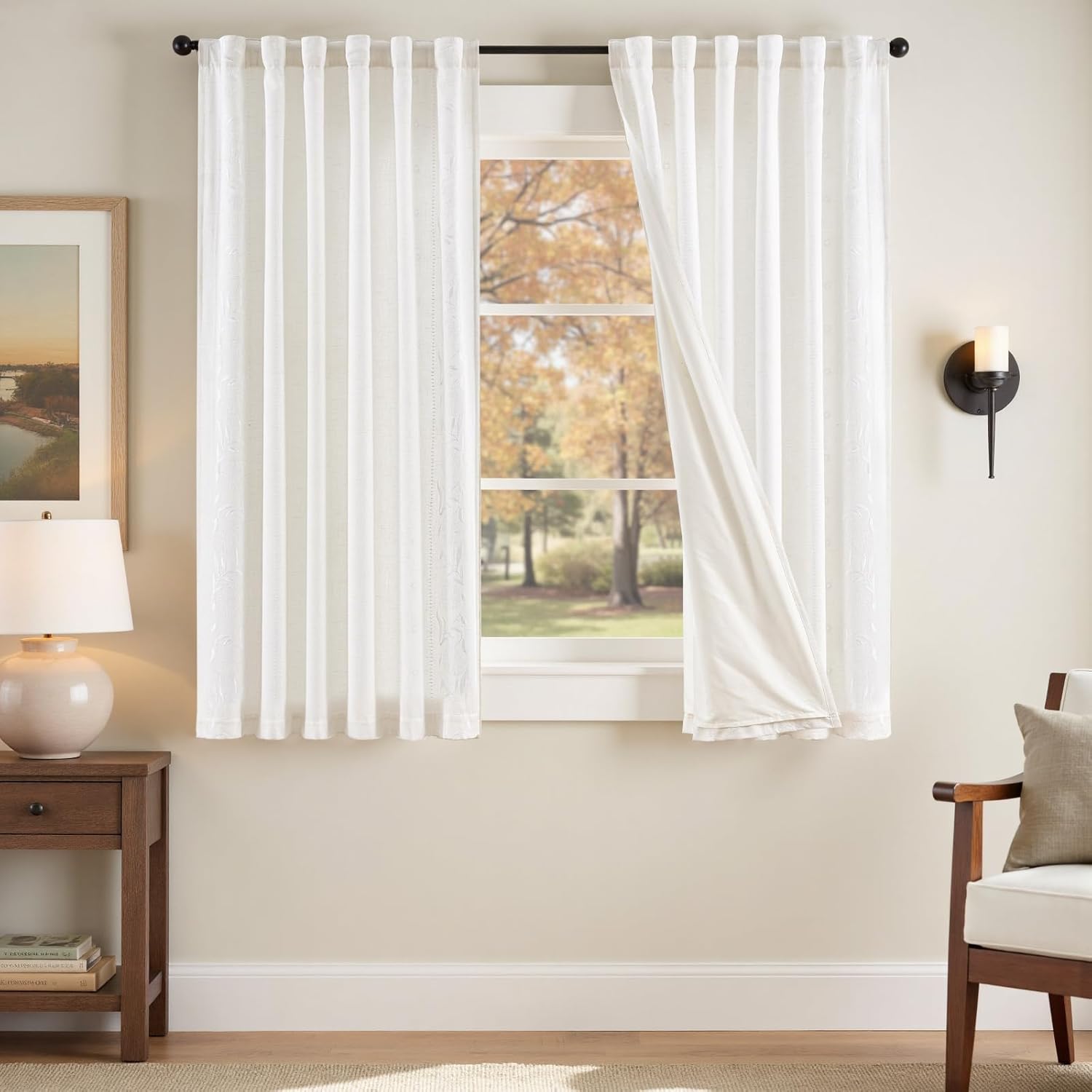 Winslow Lined Linen Curtains for Bedroom and Living Room Decor