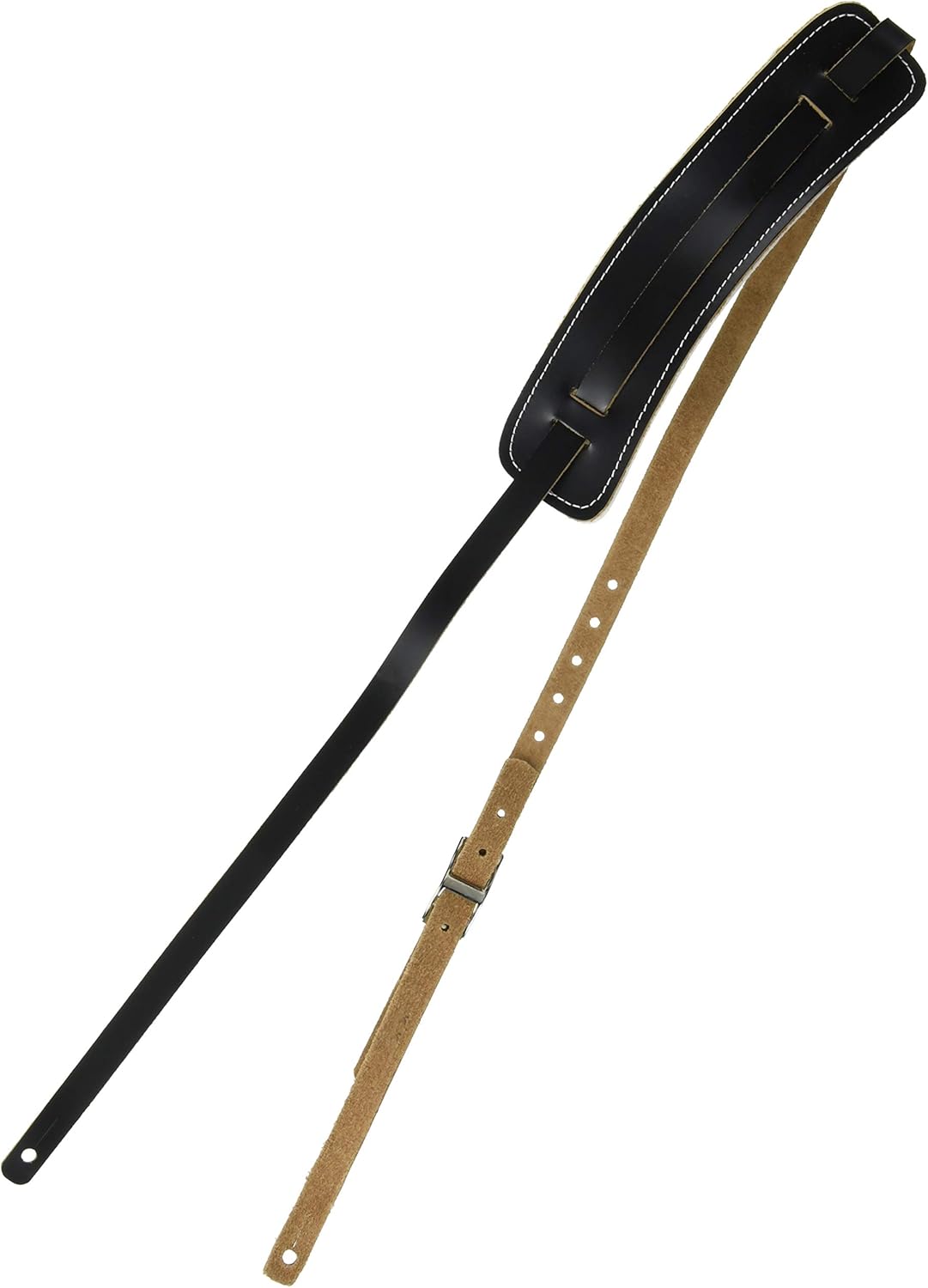 Fender Vintage Black Leather Guitar Strap - Stylish Comfort!