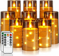 Homemory Flameless Candles with Fairy String Lights - Soft Ambient