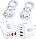 iPhone 17 16 Charger 4-Port USB C 40W Wall Charger - Dual PD+QC