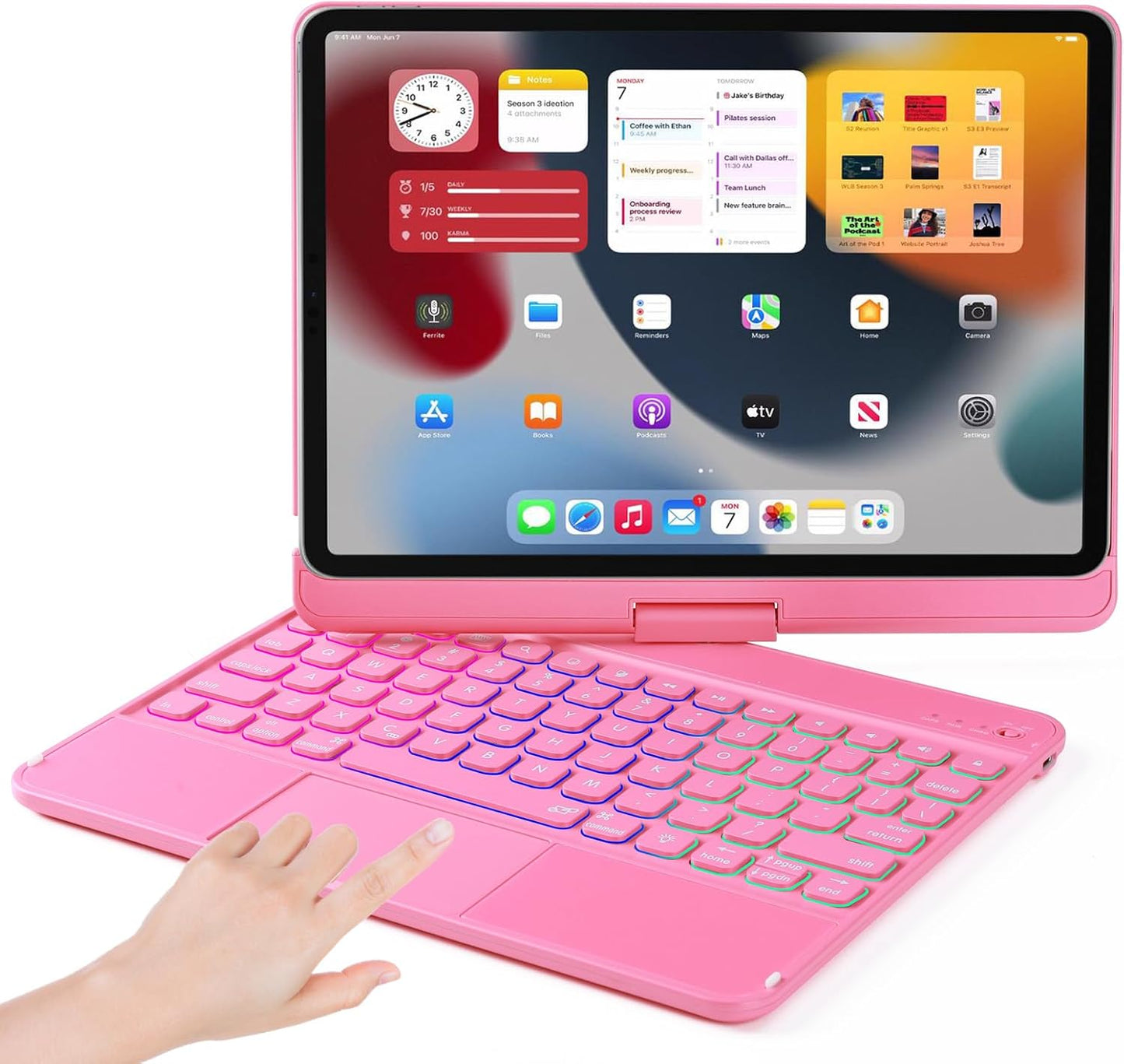 Keyboard Case for iPad 10.9 and 11th Gen with Touchpad