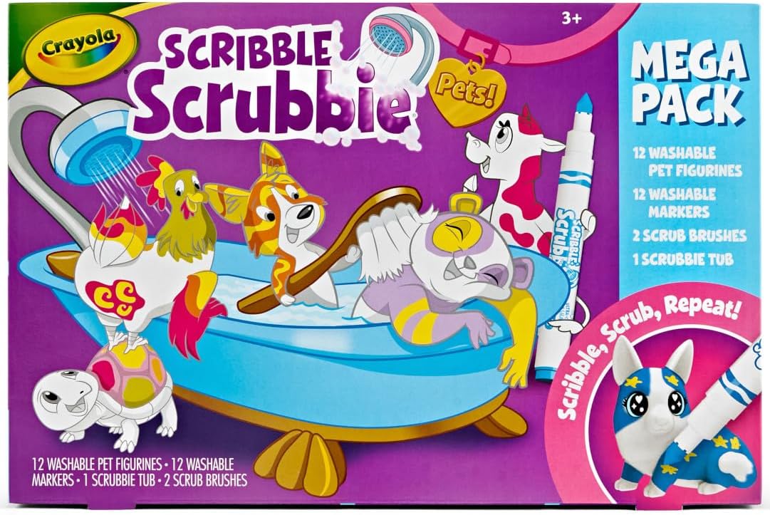 Crayola Scribble Scrubbie Pets Mega Set for Creative Kids Fun