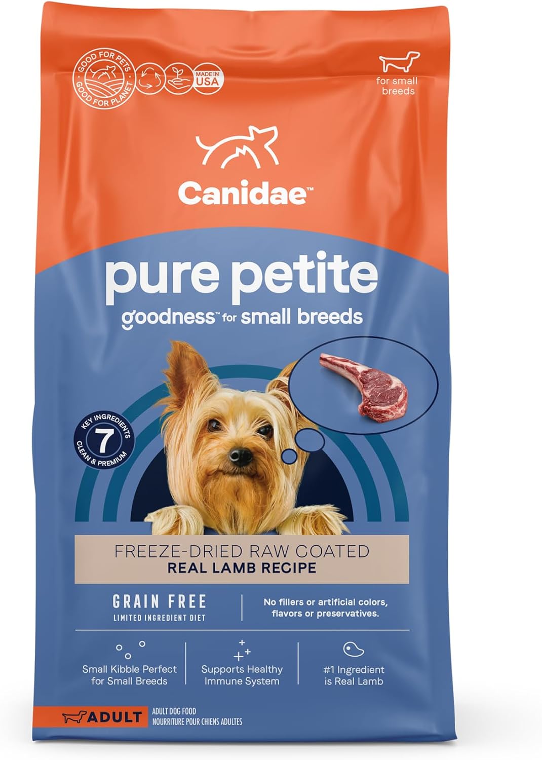 Canidae Pure Petite Premium Freeze-Dried Raw Dog Food for Small Breeds