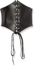 Daisy corsets Lavish Black Faux Leather Corset Belt Cincher - Slimming