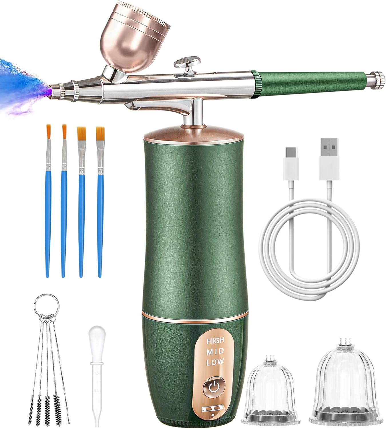 Portable Rechargeable Airbrush Kit - Create Anywhere!