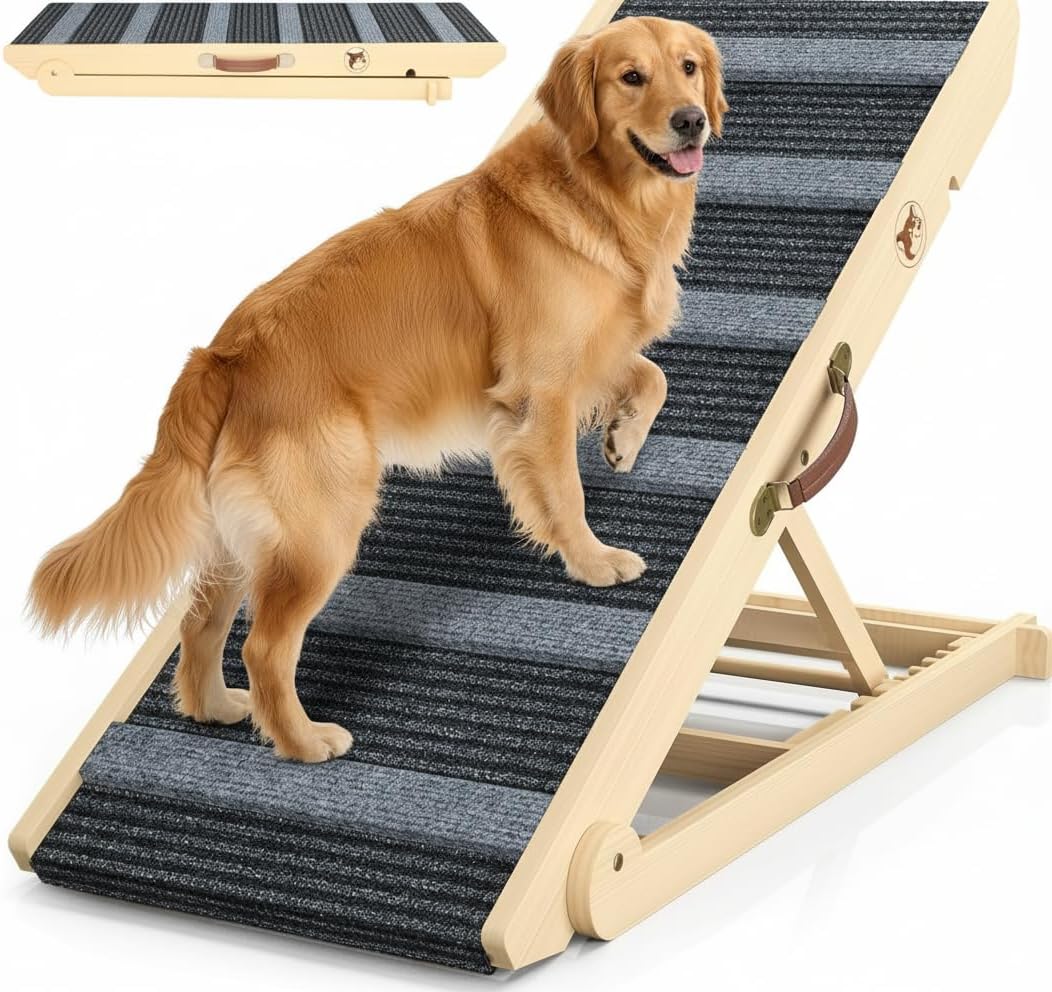 2025 Upgraded Dog Ramp for Large and Small Pets with 7 Heights