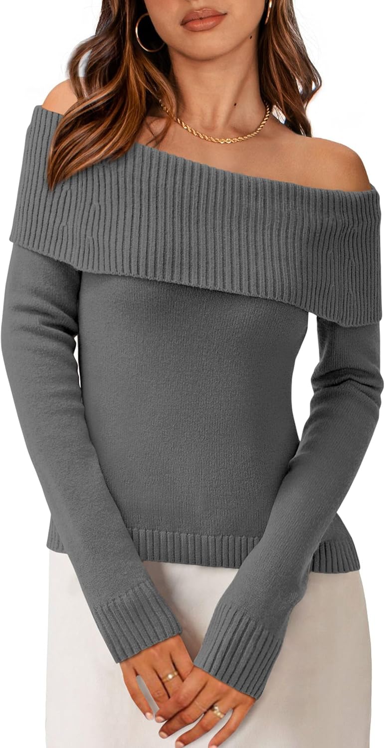 PRETTYGARDEN Off The Shoulder Sweater for Women - Cozy Chic Style