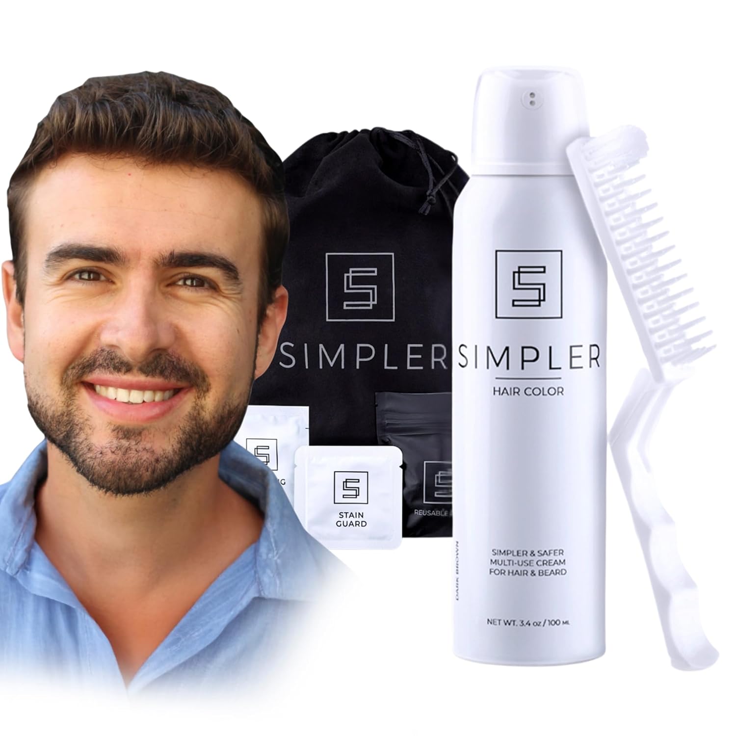 Simpler Hair Color for Men Kit - Effortless Gray Coverage