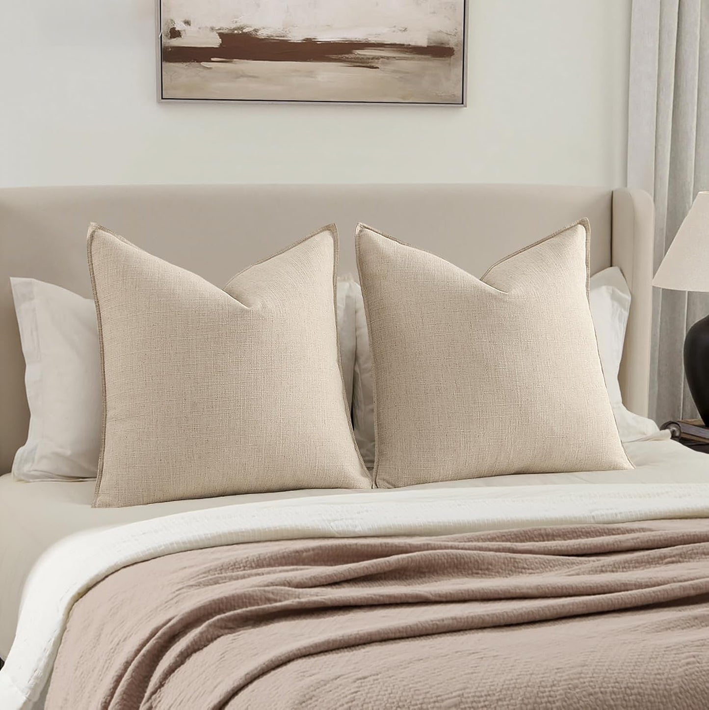 MIULEE Decorative Euro Sham Pillow Covers for Modern Home Decor