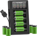 Taken CR123A Rechargeable Batteries 8 Pack with Charger - High